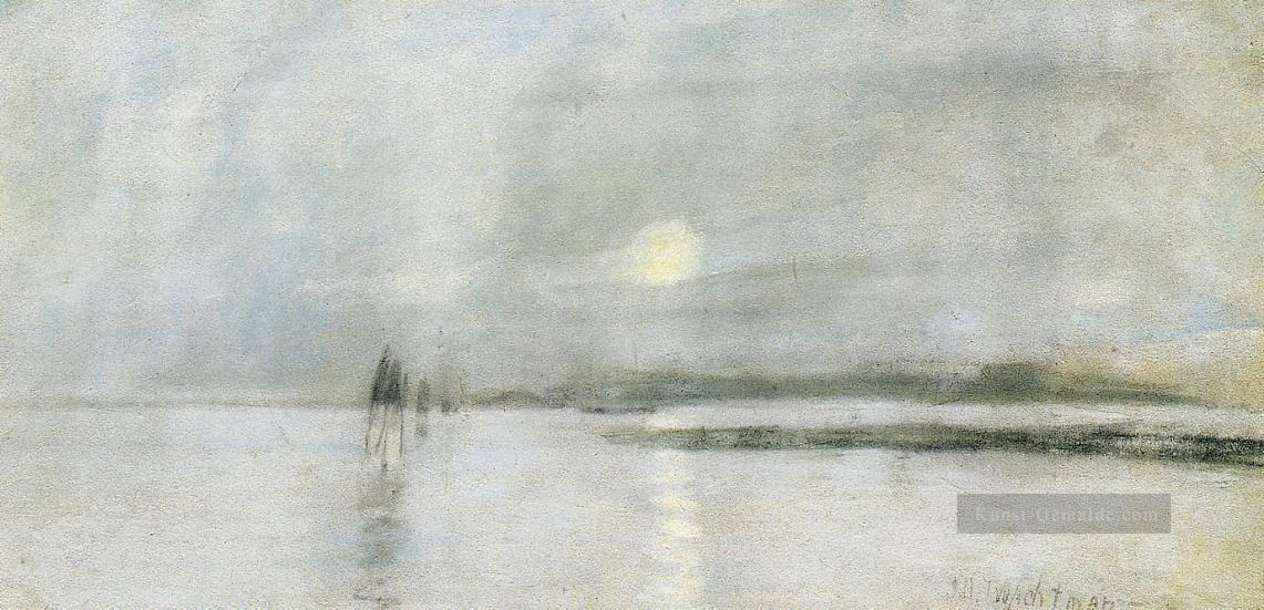 Moonlight Flanders Impressionist Seenlandschaft John Henry Twachtman Ölgemälde